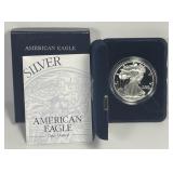 2000 Proof American Silver Eagle w/ Box & COA
