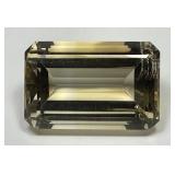 Large 39mm x 25mm Faceted Citrine Gemstone