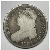 1831 Capped Bust Silver Half Good G