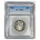 1926 Standing Liberty Quarter Color Toned ICG MS64