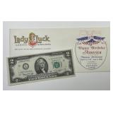 1976 $2 from Lady Luck Casino 1st Day Issue