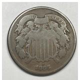 1865 Two Cent Piece Good G
