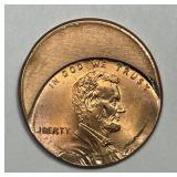 200X Lincoln Cent Struck 20% Off Center ERROR