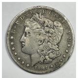 1884-S Morgan Silver $1 Fine F