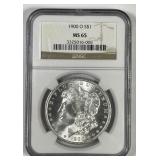 1900-O Morgan Silver $1 Gem BU NGC MS65