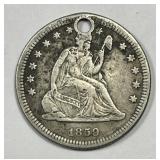 1859-O Seated Liberty Silver Quarter XF details