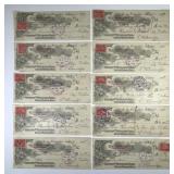 1899 Benton Harbor MI Checks w/Revenue Stamps