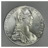 1780 Maria Theresa Silver Thaler Restrike