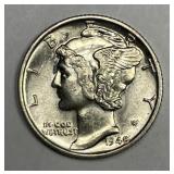 1940-S Mercury Silver Dime Uncirculated UNC