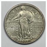 1917 Standing Liberty Quarter Type 1 Extra Fine XF