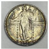 1923 Standing Liberty Quarter Ranbow Color BU