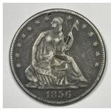 1856-S Seated Liberty Silver Half Fine details