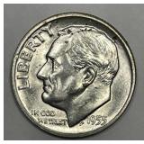 1955-S Roosevelt Silver Dime Uncirculated BU