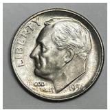 1954-S Roosevelt Silver Dime Uncirculated BU
