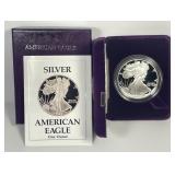 1988 Proof American Silver Eagle w/ Box & COA
