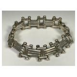 TAXCO Gate Link Sterling Silver 7" Bracelet