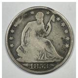 1853-O Seated Liberty Silver Half A&R VG details