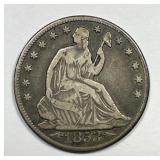 1853-O Seated Liberty Silver Half Very Fine VF+