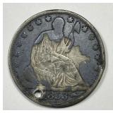 1853 Seated Liberty Silver Half A&R Fine details