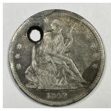 1840 Seated Liberty Silver Half VF details