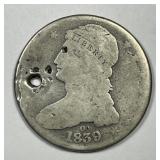 1839-O Capped Bust Silver Half AG details