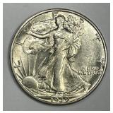 1939-D Walking Liberty Silver Half Uncirculated