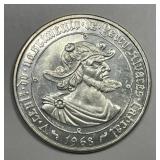 PORTUGAL: 1968 Silver 50 Escudos BU