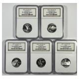 2007-S Silver Statehood Quarter Set NGC PF70 Cameo