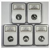 2004-S Silver Statehood Quarter Set NGC PF70 Cameo
