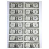 14 1935 $1 Silver Certificates Some Consec CU