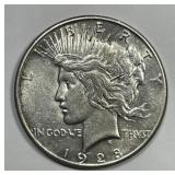 1928-S Peace Silver $1 About Uncirculated AU