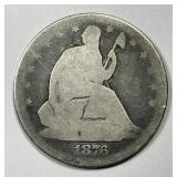 1876-S Seated Liberty Silver Half AG details
