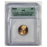 2000 Lincoln Cent coinland.com ICG Sample Slab