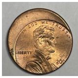 200X Lincoln Cent Struck 15% Off Center ERROR