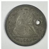 1853 Seated Liberty Silver Quarter A&R XF details