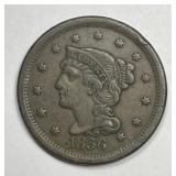 1856 Braided Hair Large Cent Very Fine VF