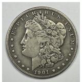 1901-S Morgan Silver $1 Fine F