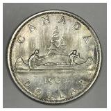 CANADA: 1963 Silver Dollar Voyageur BU