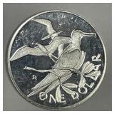 BRITISH VIRGIN ISLANDS: 1973 Silver Dollar Proof