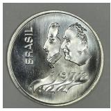 BRAZIL: 1972 Silver 20 Cruzeiros BU