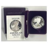 1991 Proof American Silver Eagle w/ Box & COA
