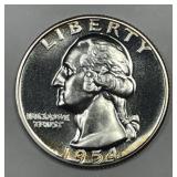 1954 Washington Silver Quarter Proof PR PRF