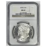 1878-S Morgan Silver $1 NGC MS62