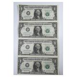 2003-A $1 FRN Chicago Reserve Uncut Sheet of 4