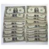 Lot of 40 Series 1963-B $1 FRN "Barr" Notes