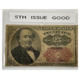 1874-76 5th Issue 25-Cent Fractional Good
