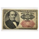 1874-75 5th Issue 25 Cent Fractional Fine F