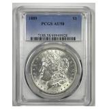 1889 Morgan Silver $1 PCGS AU58
