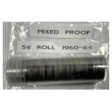 Jefferson Proof Nickel Mixed Date Roll 1960-1964