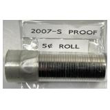 2007-S Jefferson Nickel Proof Roll